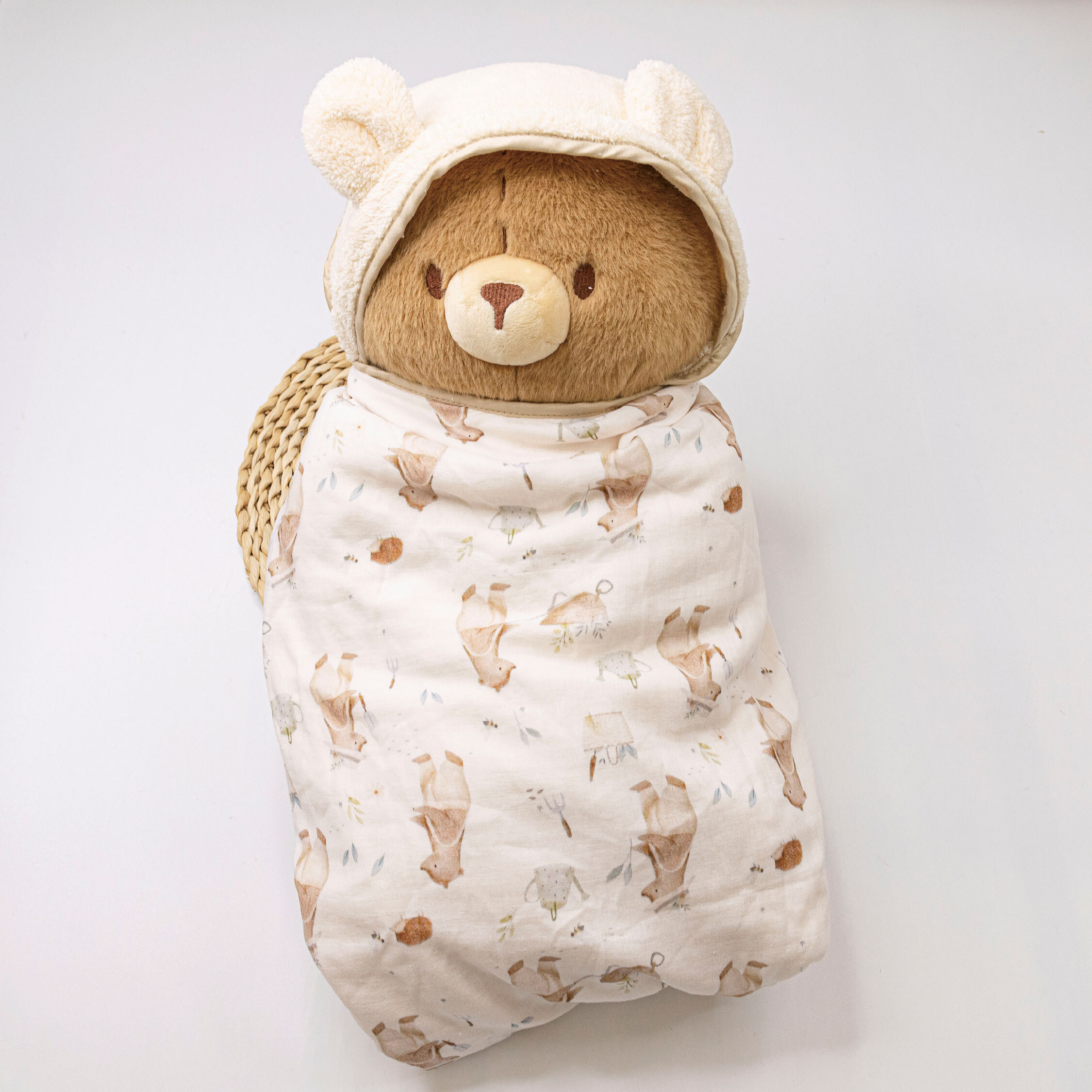 【JB0410】童趣插畫多用斗篷浴包巾＊五款