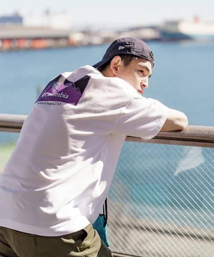 預購 日線Columbia 背後大山脈重磅短tee 七色