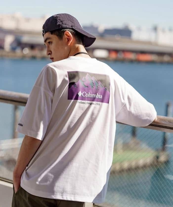 預購 日線Columbia 背後大山脈重磅短tee 七色