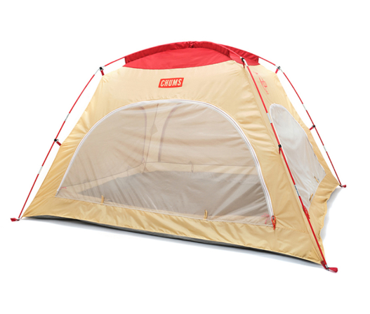 CHUMS Booby Sunshade Tent – Beige/Red | Lightweight Pop-Up Sun Shelter for Camping, Picnic & Outdoor Events JUN25