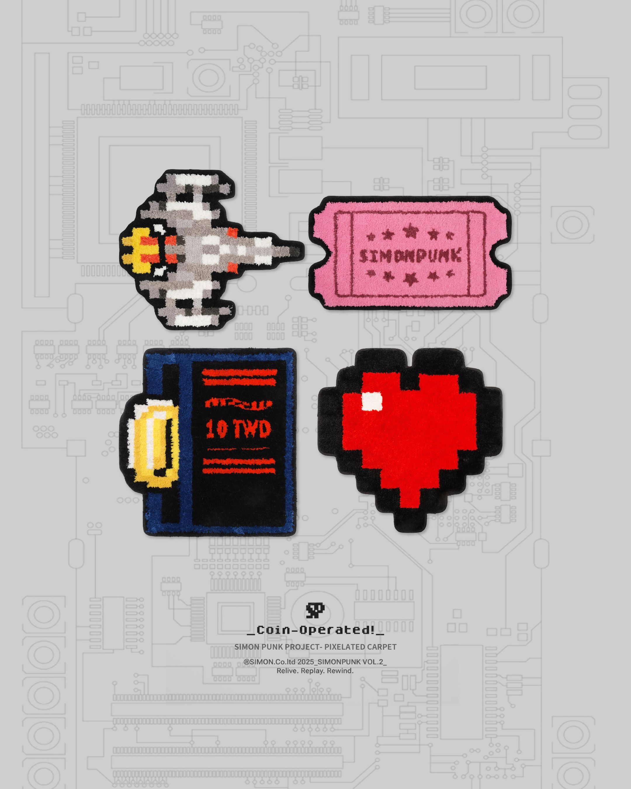 SIMON PUNK Project-SS25-ACC02 八位元 長絨 地毯