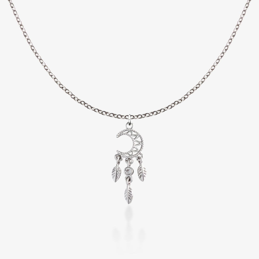 月亮捕夢網．吊飾項鍊