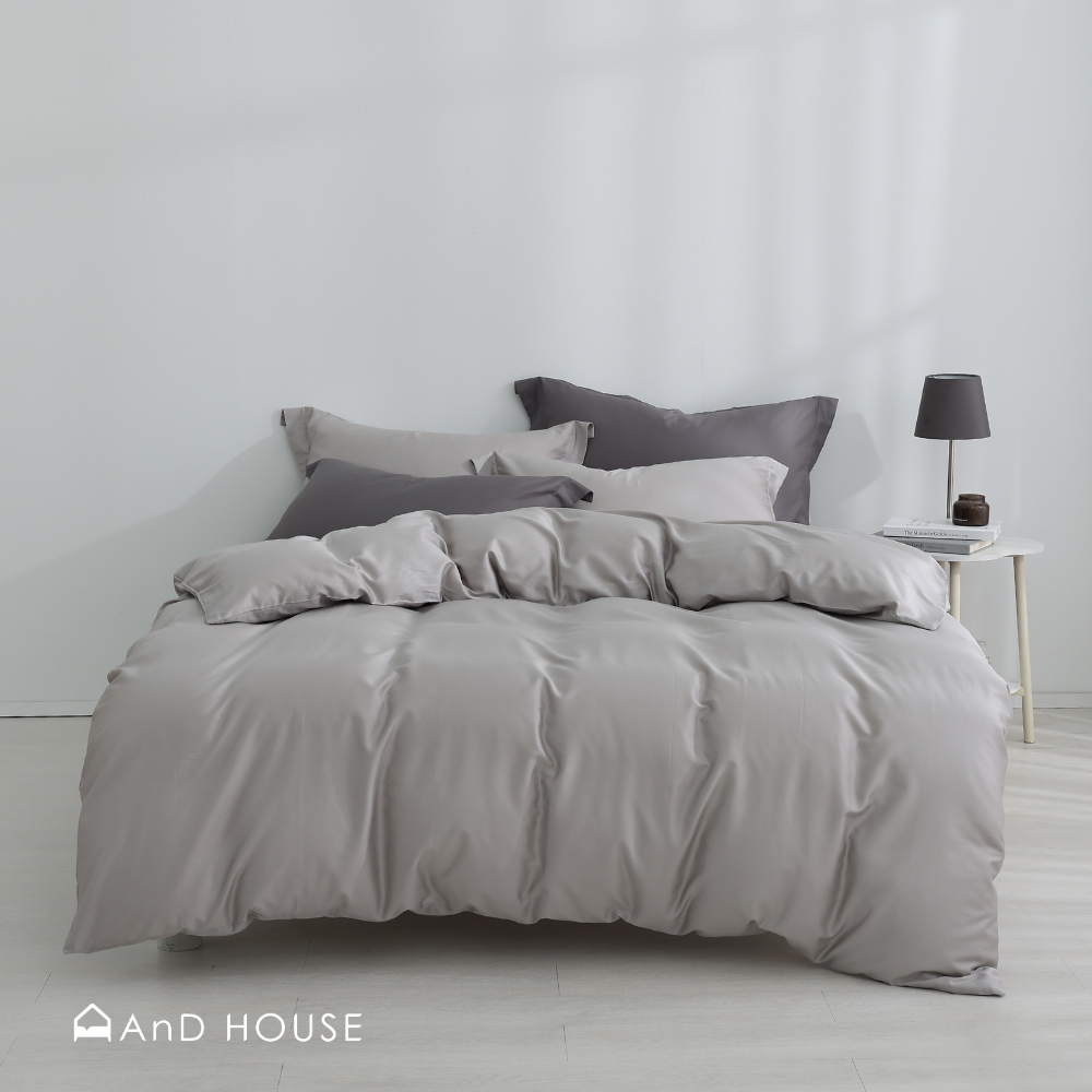 60支天絲棉｜67%天絲&33%純棉｜雙色配｜夜墨灰ｘ晨霧灰