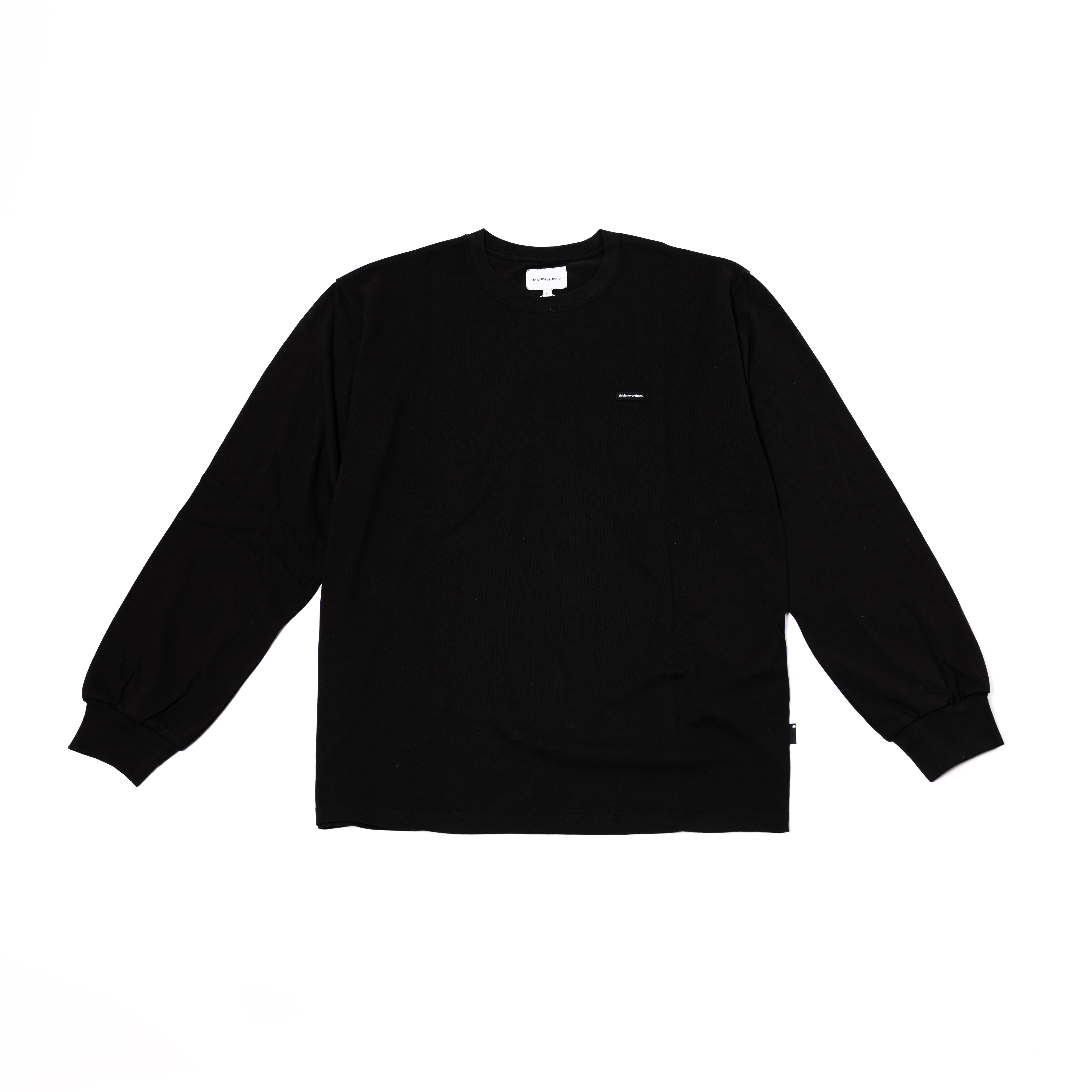 -(B2d03)-THISISNEVERTHAT T.N.T. CLASSIC HDP L/S TEE T.N.T 素色 經典款 薄長Ｔ黑色/白色-TN250TTSLT02
