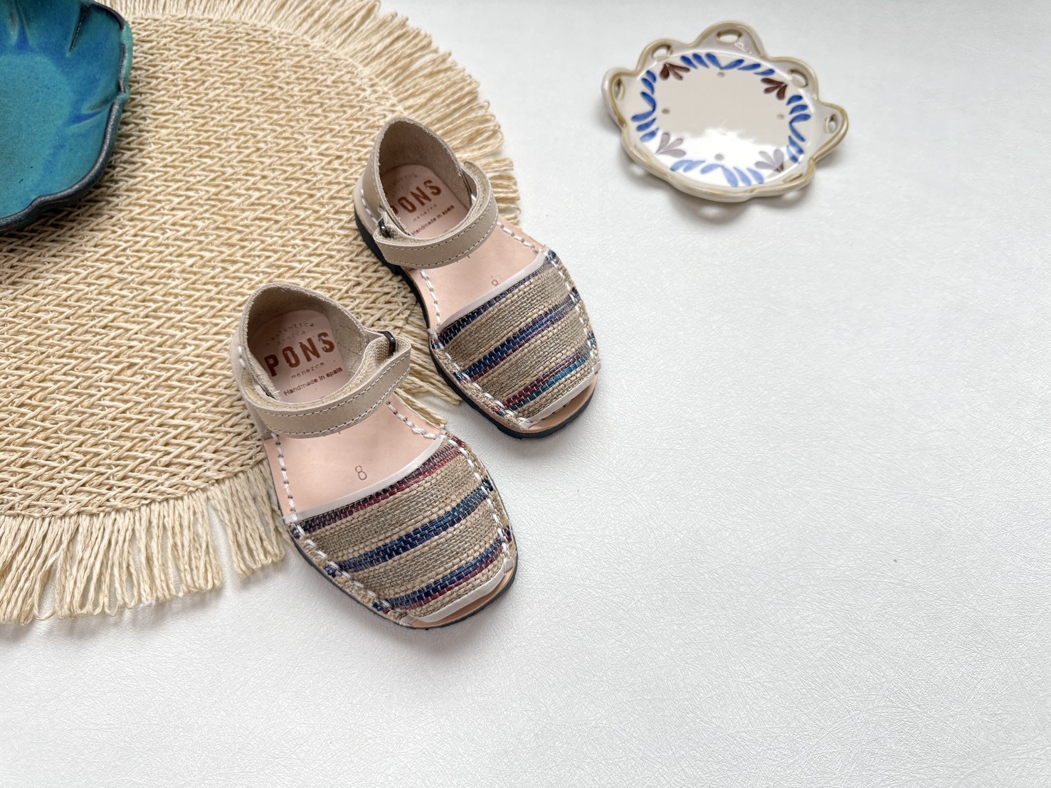 Pons Avarcas 手工皮革涼鞋 Frailera Style Textile Natur