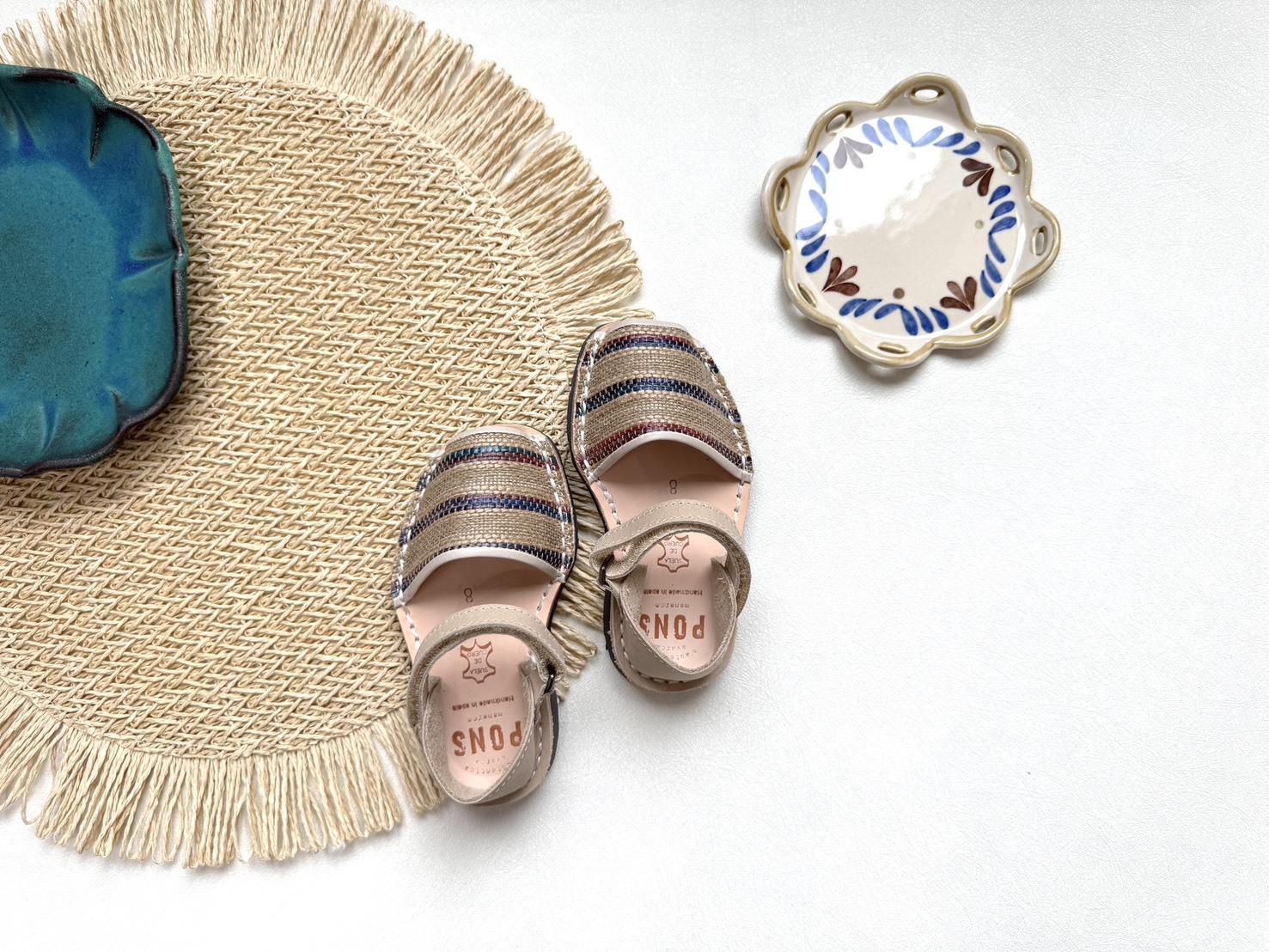 Pons Avarcas 手工皮革涼鞋 Frailera Style Textile Natur