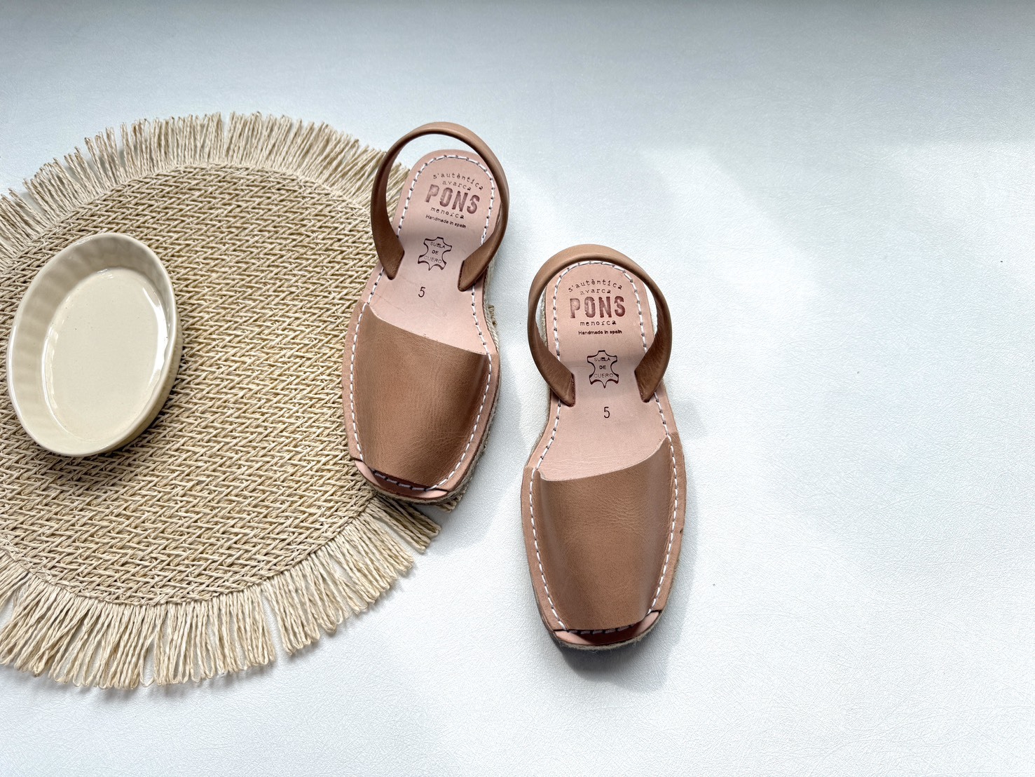 Pons Avarcas 經典編織底涼拖鞋(大人款) Classic Espadrille -Tan