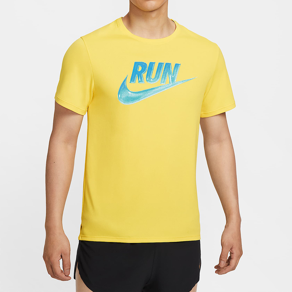 Nike Run Energy Miler SS Top 男款 黃色 圓領 運動 休閒 慢跑 短袖 HJ3565-718