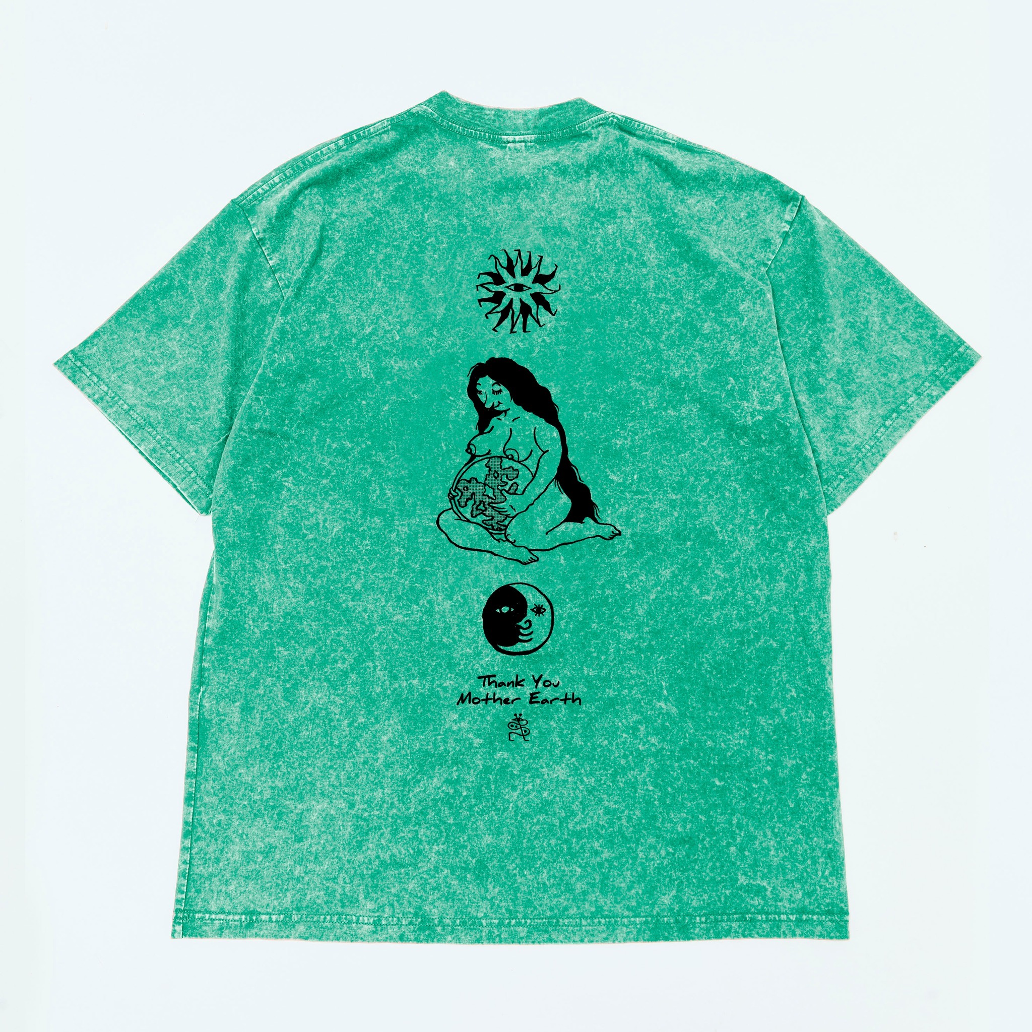 SIGHT 大地之母 石洗工藝 短Tee - 大地綠