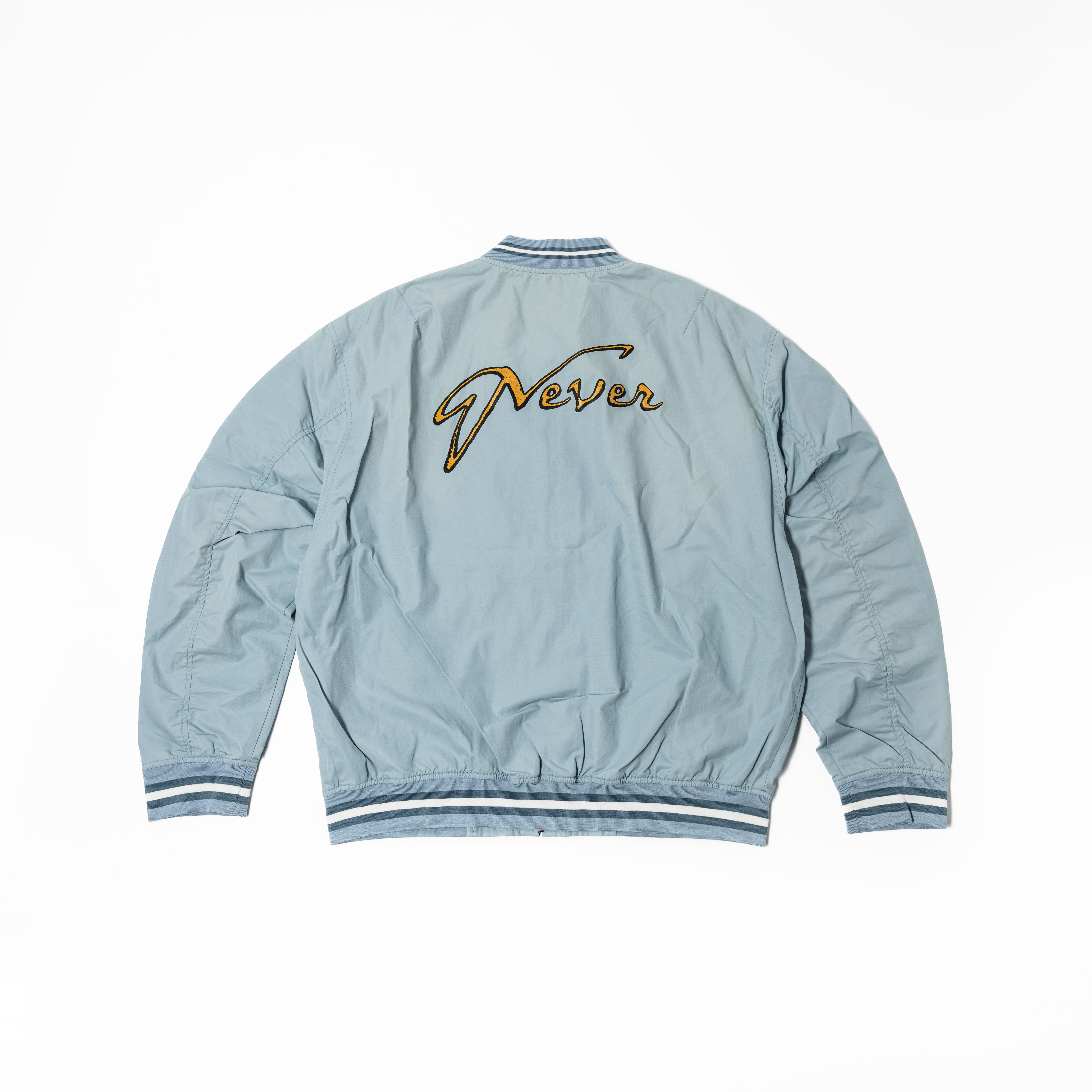 -(B4d02)-THISISNEVERTHAT FADED STADIUM JACKET T.N.T 褪色 飛行外套 訓練外套 黑色/藍色-TN251WOWLS04