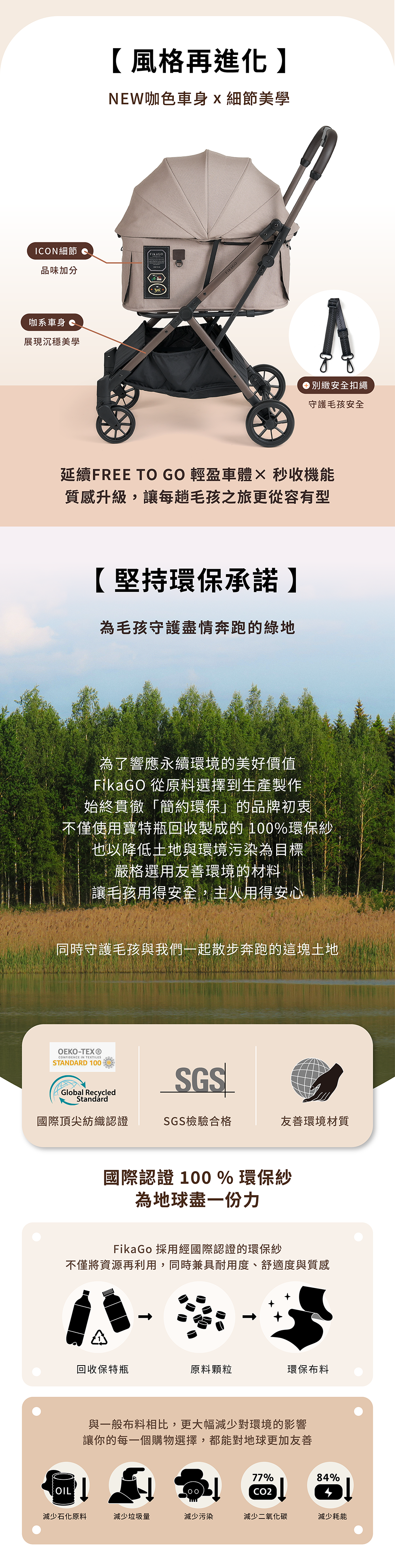 FREE TO GO | 一秒自動折疊寵物推車