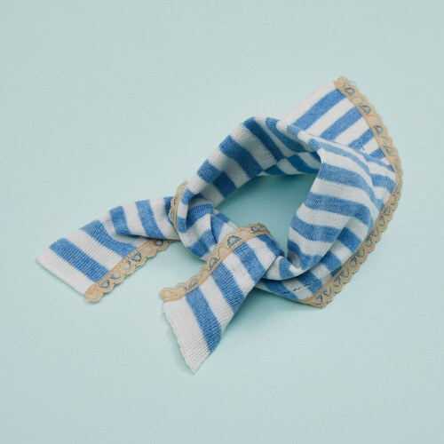 Louisdog 藍鈴條紋小披肩