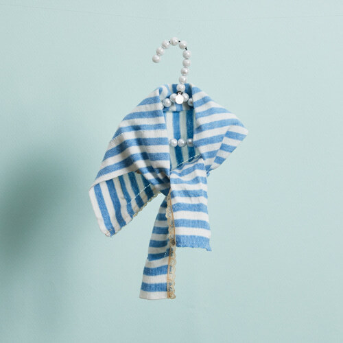 Louisdog 藍鈴條紋小披肩