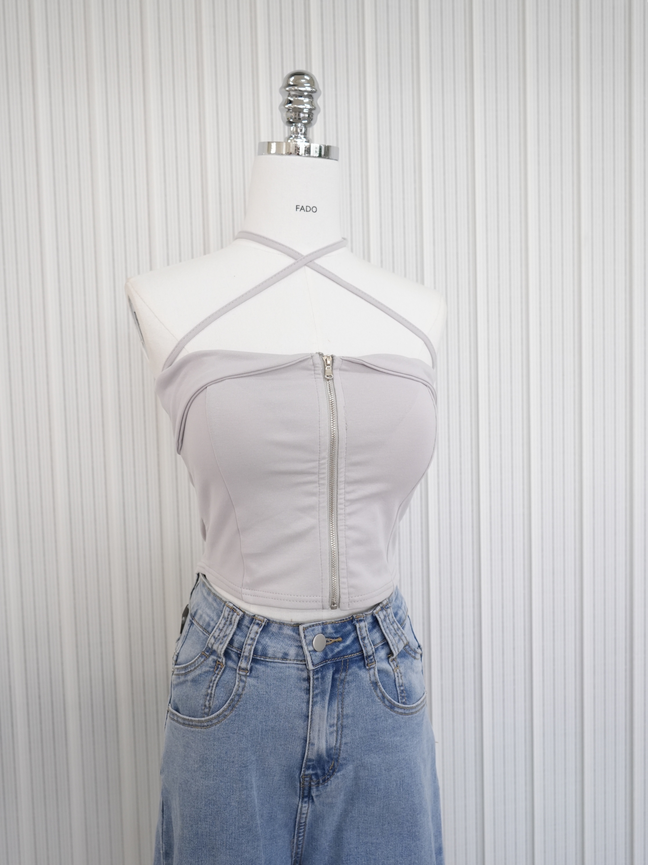 法朵Fado shop｜ 綁脖拉鍊背心(有胸墊) 5263032