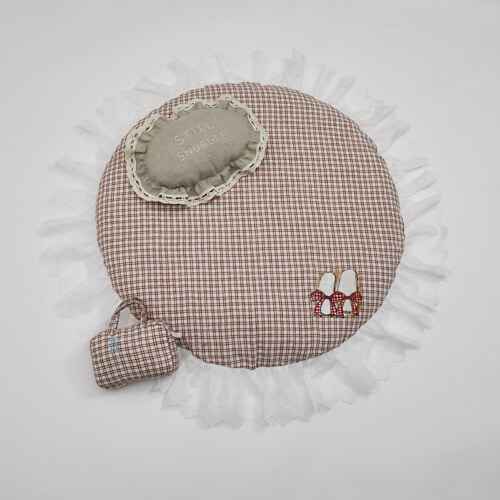 Louisdog Breeze 涼感圓墊 (咖啡格子)