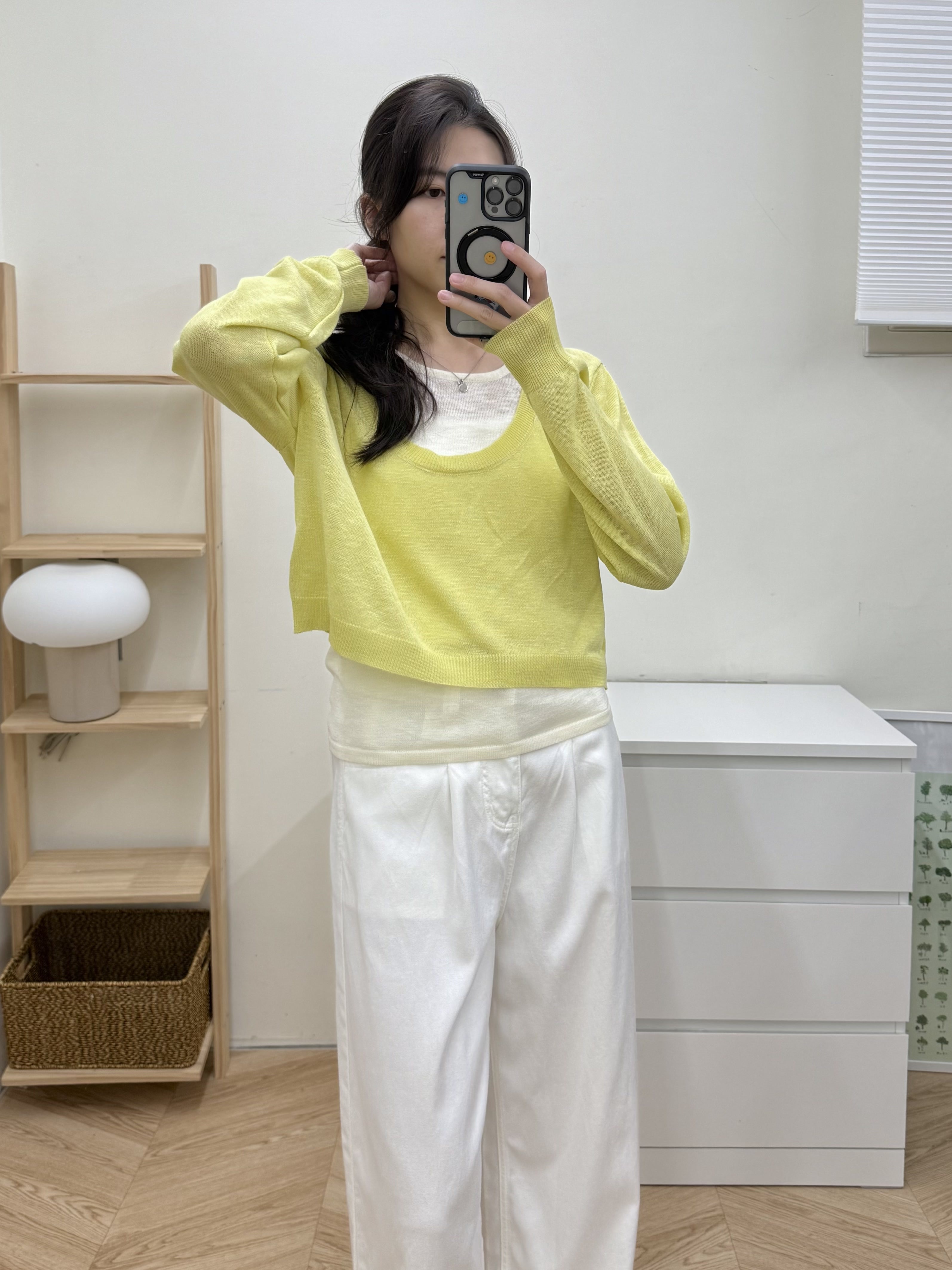 防曬薄針織+背心兩件式