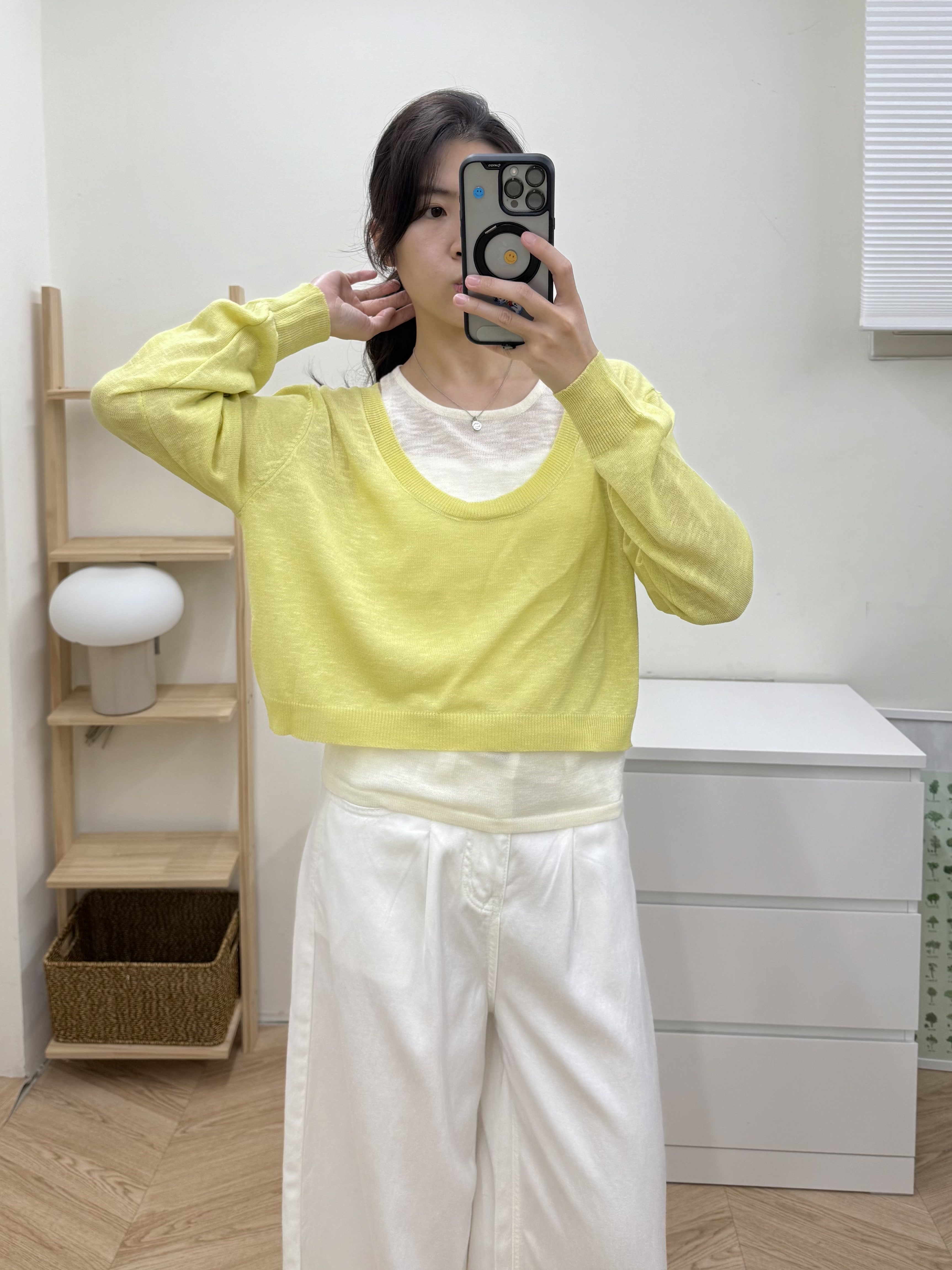 防曬薄針織+背心兩件式