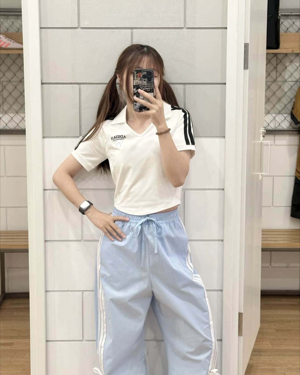 【預購】ADIDAS DANCE SS25 短版POLO衫 短袖上衣 白色 KE5799