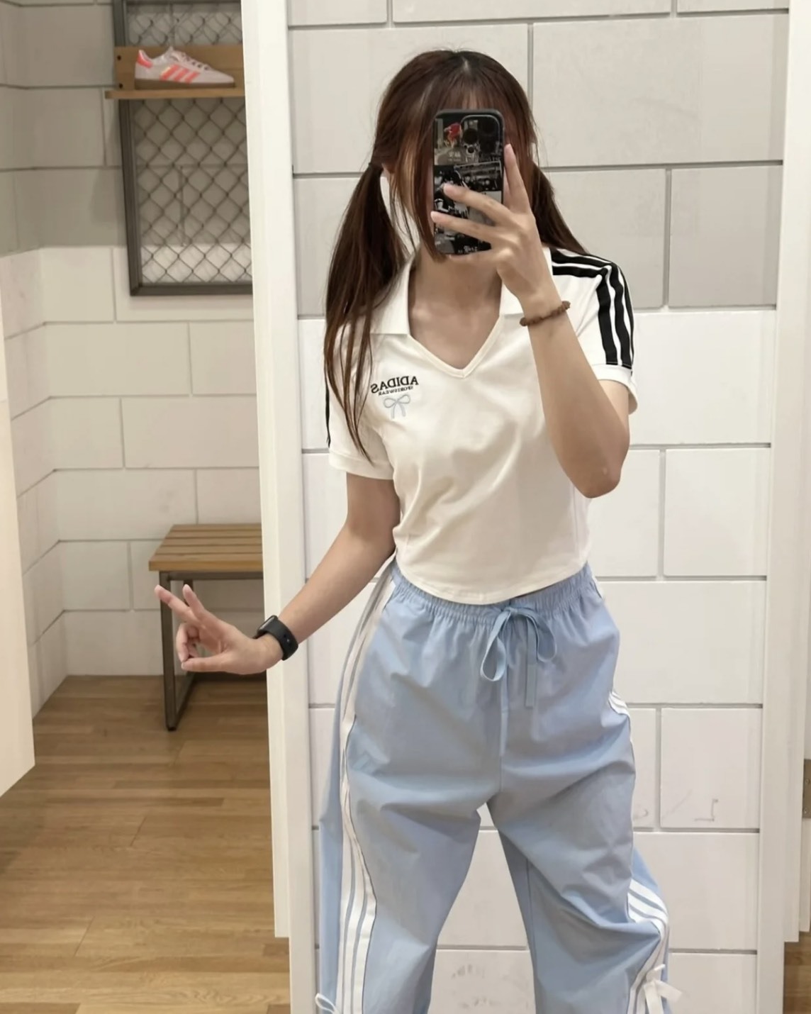 【預購】ADIDAS DANCE SS25 短版POLO衫 短袖上衣 白色 KE5799