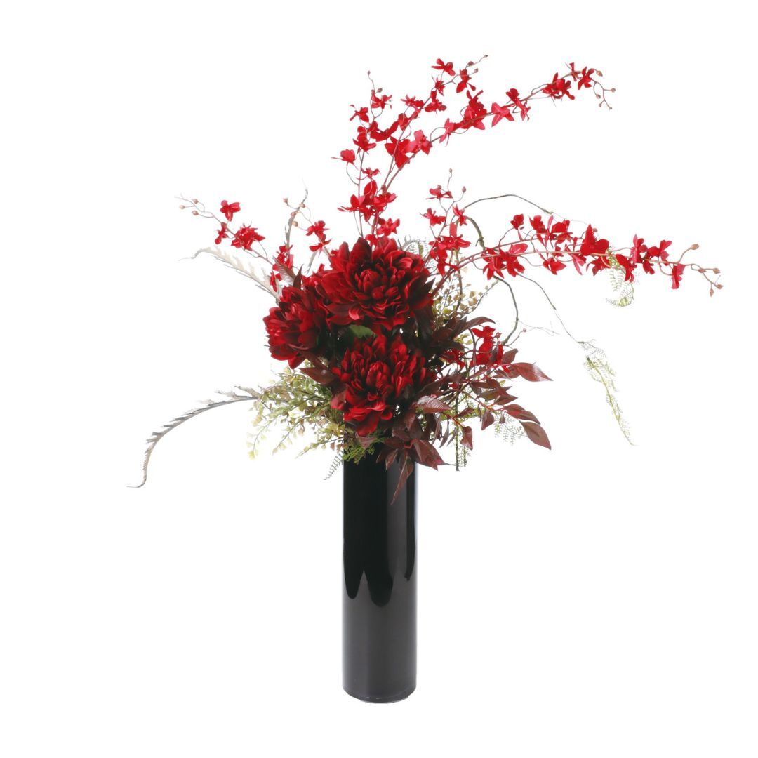 日本藝術盆花-紅霞之戀