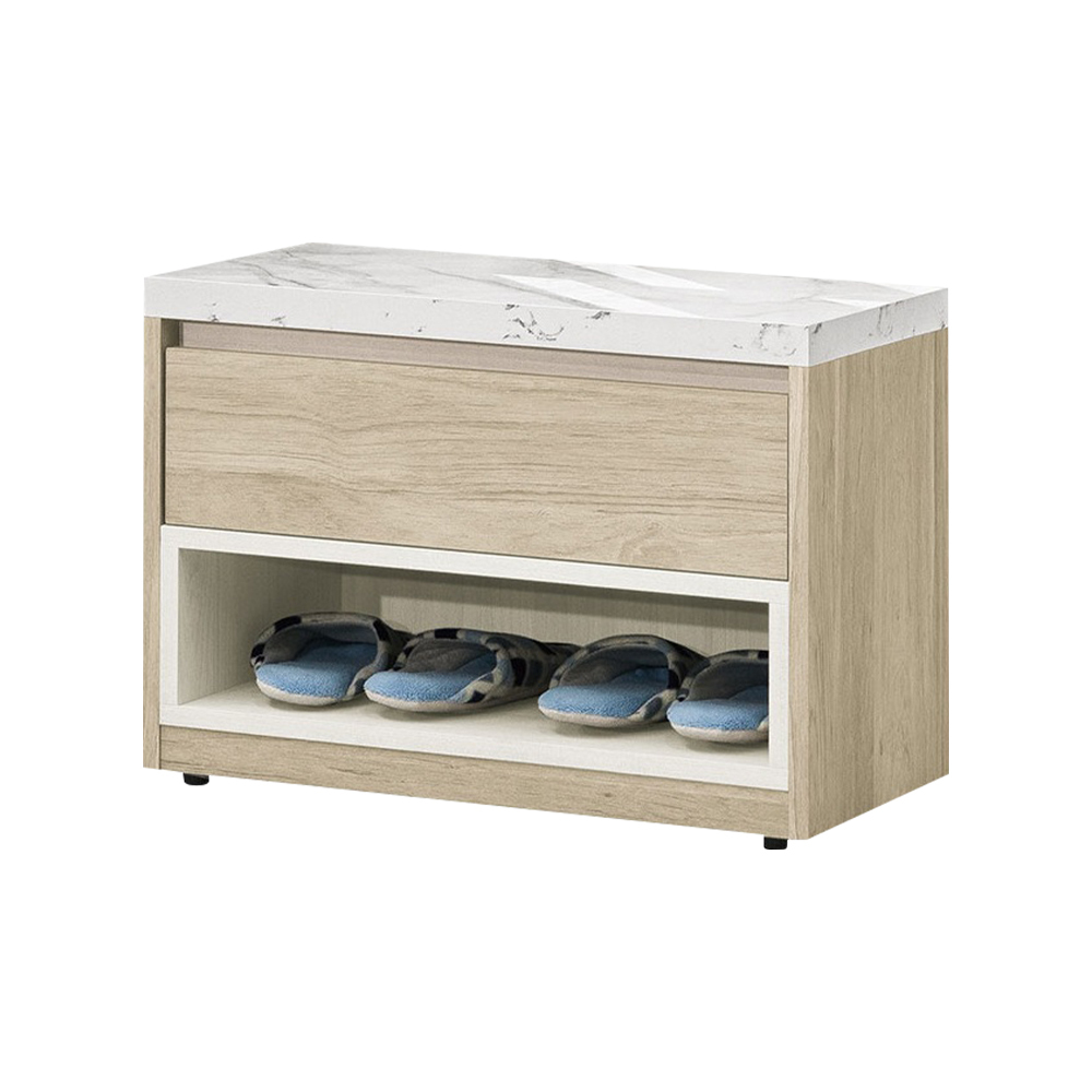 羅菲2尺仿石面坐式鞋櫃/座鞋櫃/收納穿鞋椅