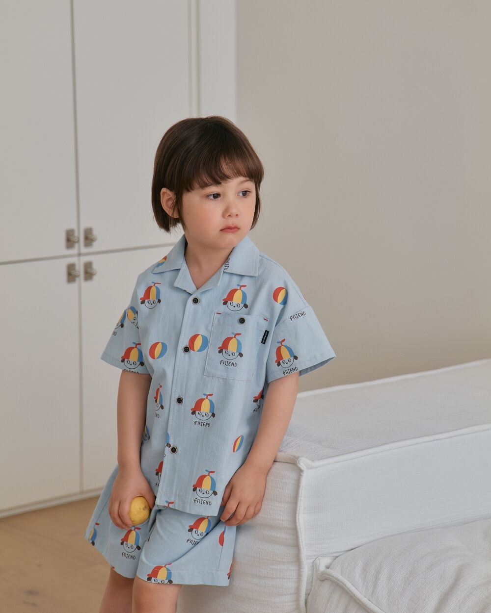 [7月第三週出貨]-朋友牛仔襯衫套裝｜藍色