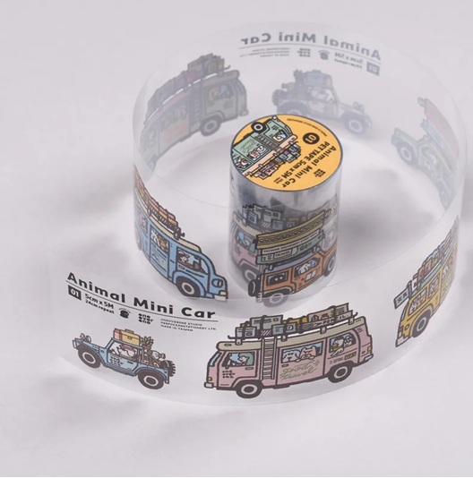 一分之一工作室．動物小車 露營車&吉普車 整捲(無販售分裝)