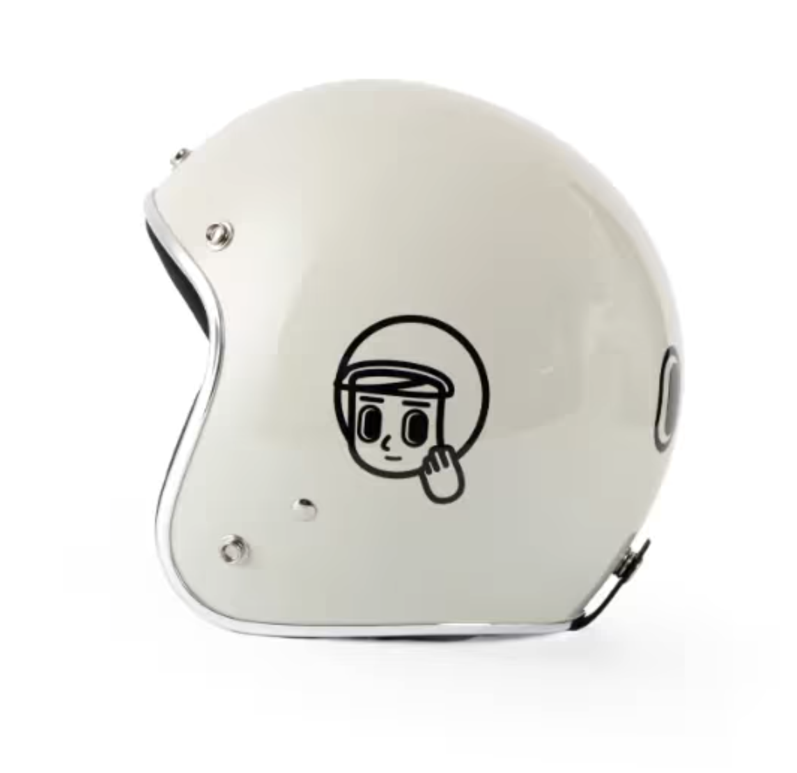 消極男子 X 飛猴 聯名安全帽 白