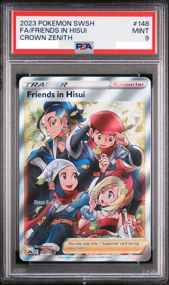[PSA 9] 2023 Pokemon Friends in Hisui 148 Full Art Trainer