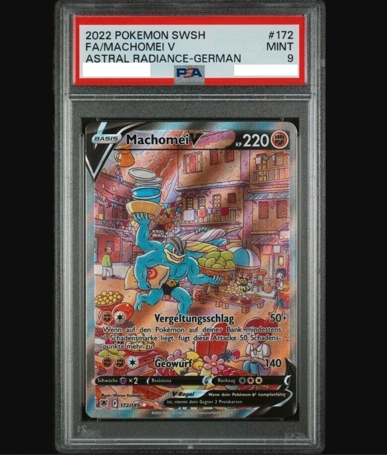 [PSA 9] 2022 Pokemon Machomei V 172/189 Astral Radiance