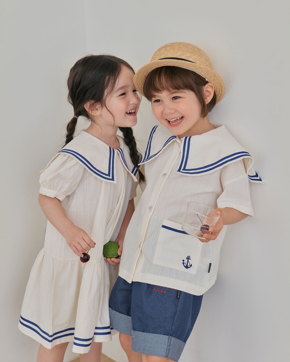 [7月第三週出貨]-溫柔水手領洋裝｜奶油色