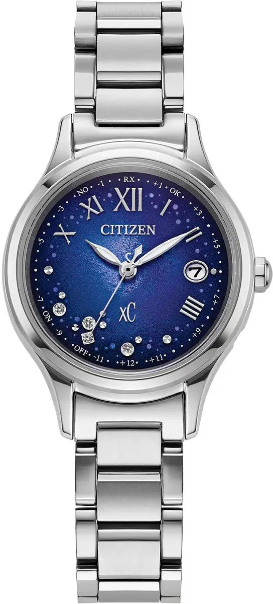 Citizen 星辰 xC Limited UNITE with BLUE Eco-Drive ES9490-95L solar radio Titanium Ladies watch 限量 UNITE with BLUE 光動能太陽能電波鈦金屬女士手錶