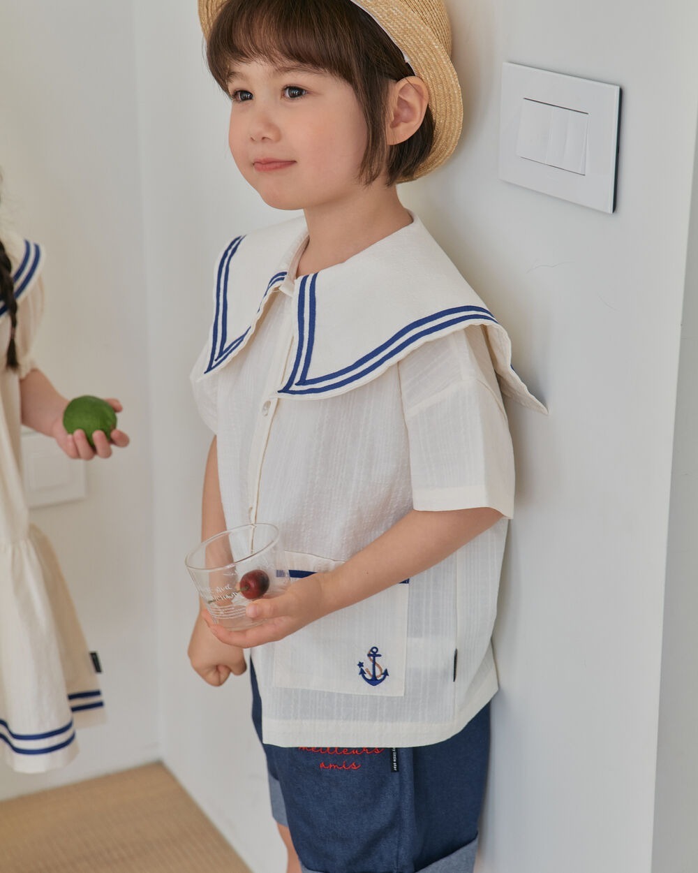 [7月第三週出貨]-溫柔水手領襯衫｜奶油色