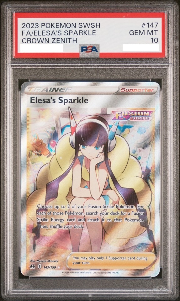[PSA 10] 2023 Pokemon Crown Zenith #147 Full Art Elesa's Sparkle