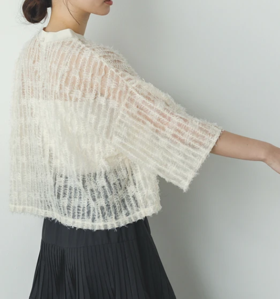 流蘇針織羅紋上衣