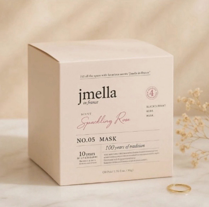 韓國 jmella頂級法式精華透亮面膜 50片/盒（05閃耀玫瑰）