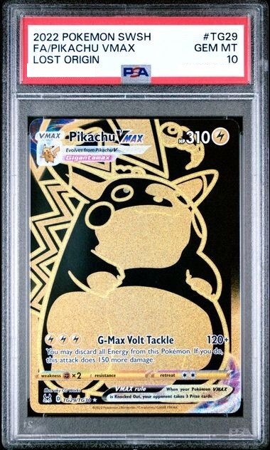 [PSA 10] 2022 Pokemon Pikachu Vmax TG29/TG30