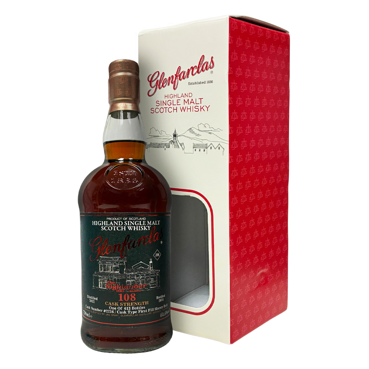 Glenfarclas 108 2012 12 Years Old #2216 61.6% (Bottling for Highlander Inn Chibubu)