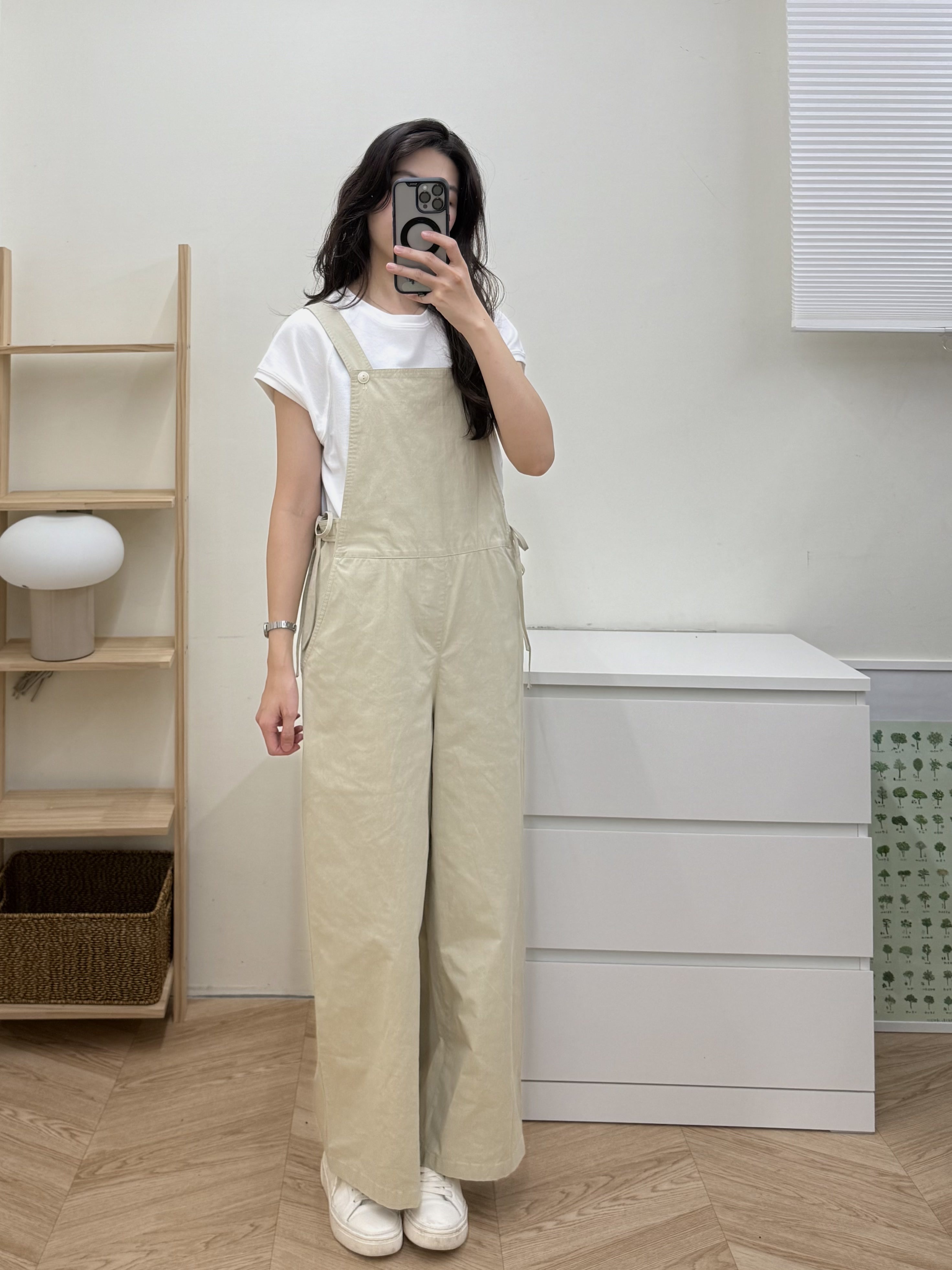 挺版側腰綁帶吊帶褲