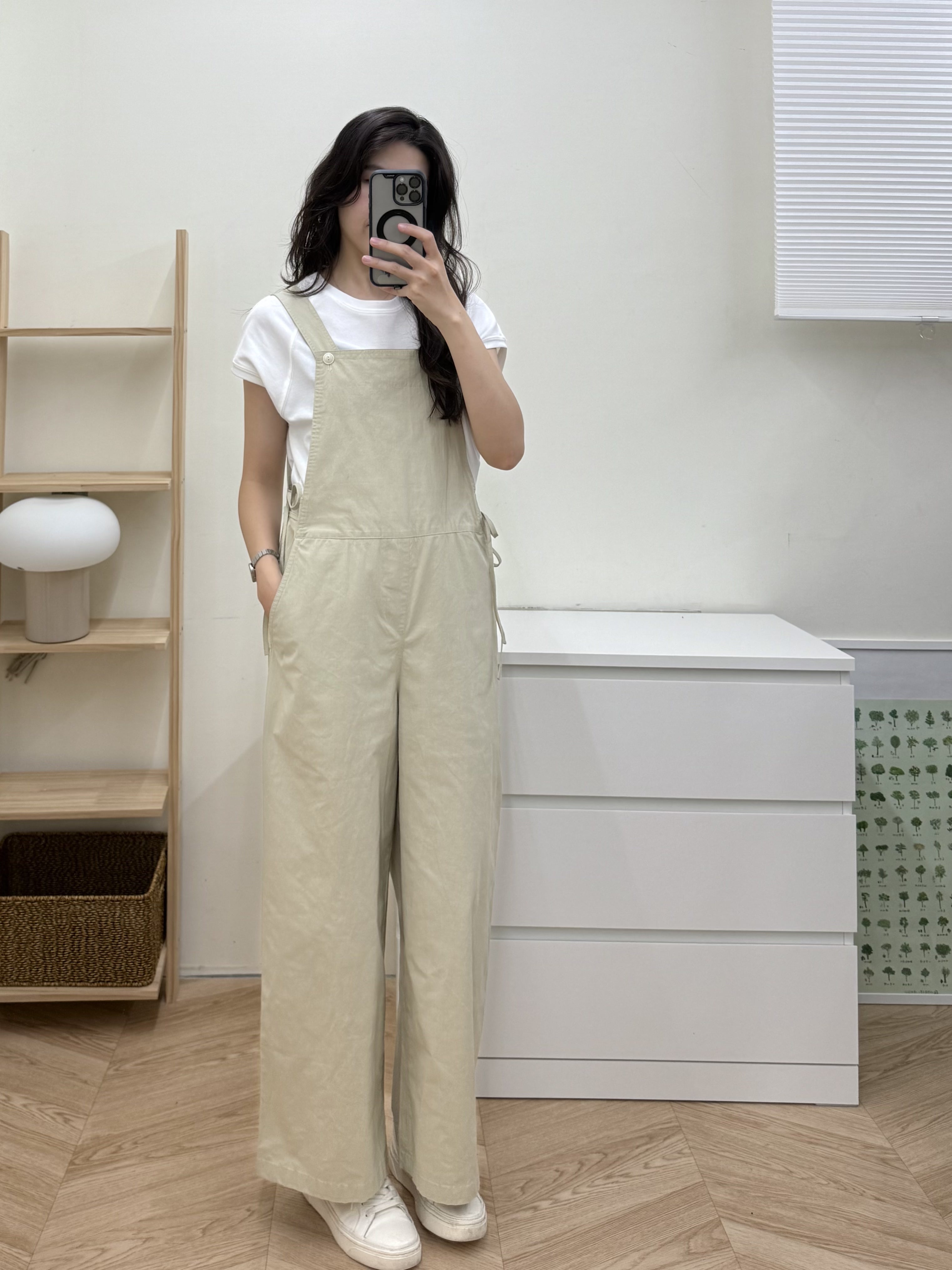 挺版側腰綁帶吊帶褲