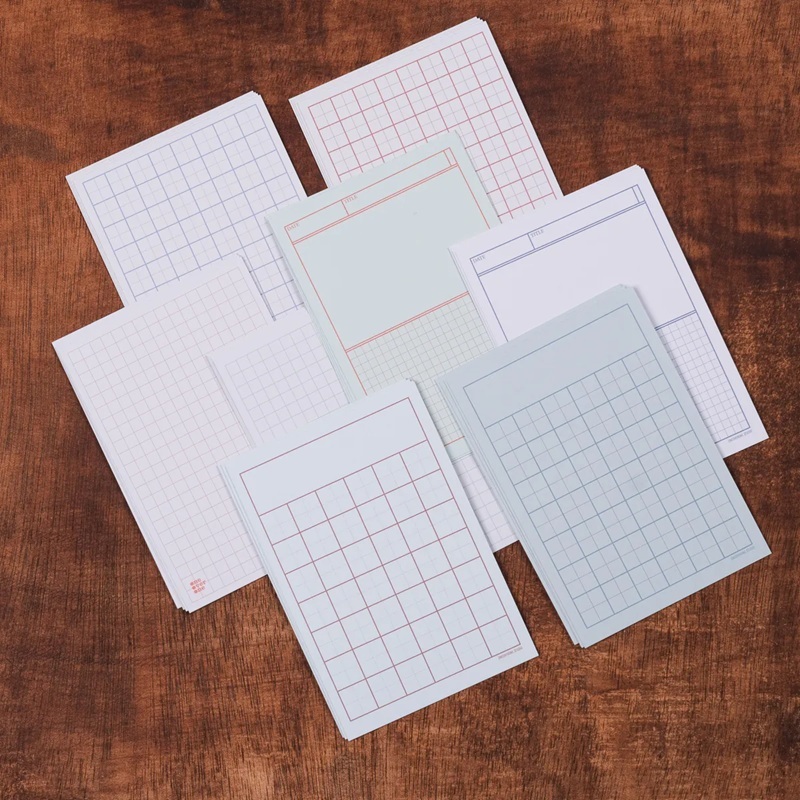 一分之一工作室．手帳擴充單張 格線書寫
