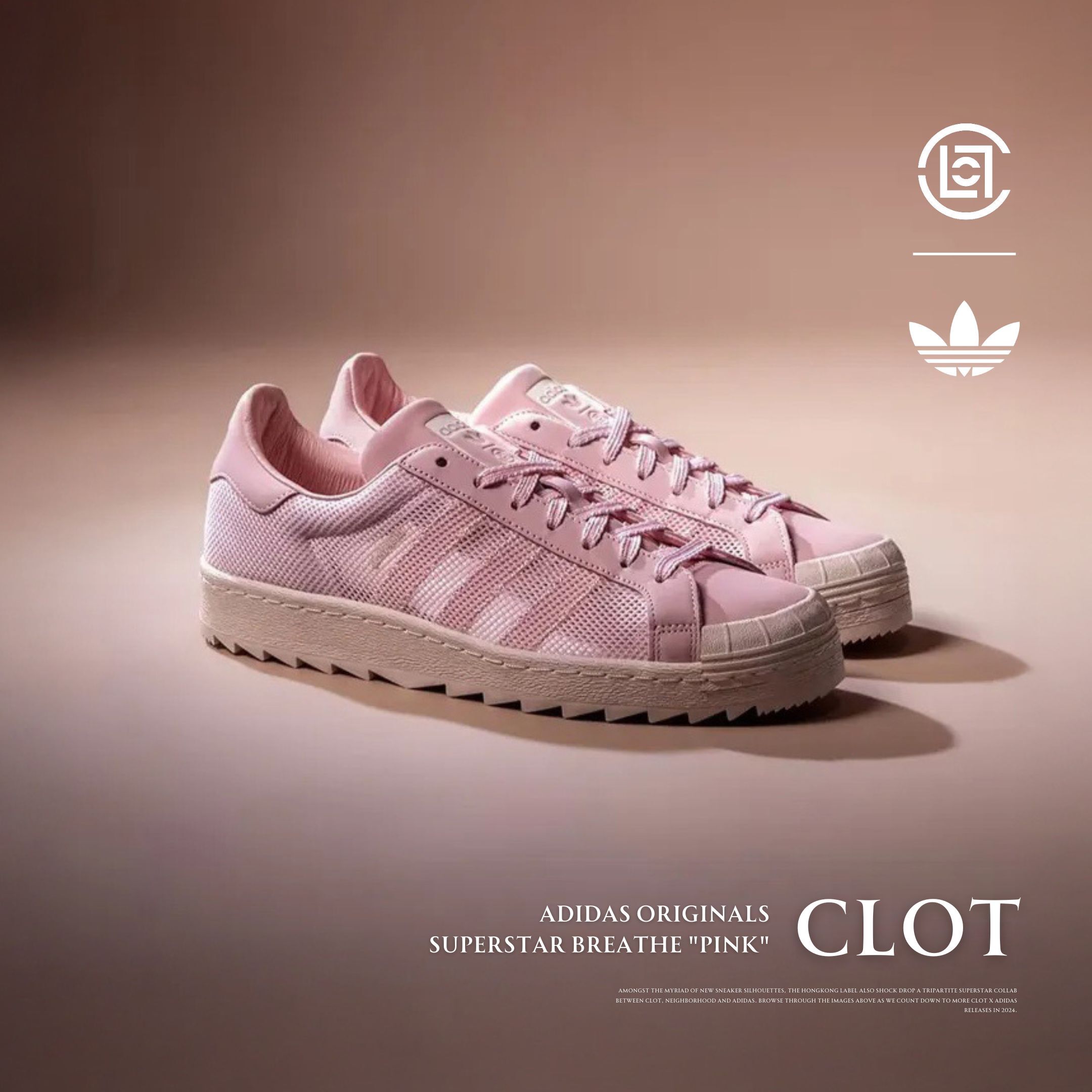 NICEDAY 代購 CLOT x Adidas Superstar Pink 聯名 凝結集團 粉色 粉呼吸 陳冠希 復古 JS0892