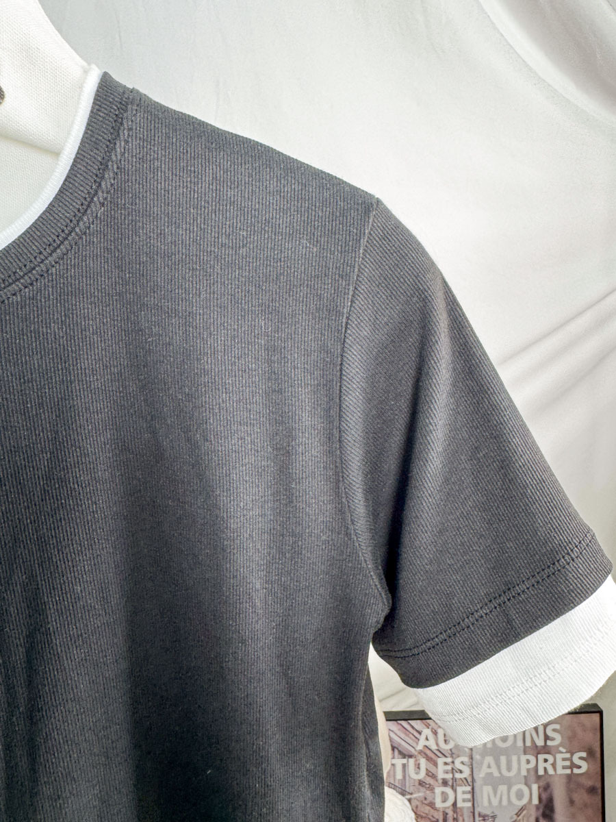 【5折起 Summer Sale】假兩件圓領拼邊棉TEE【不設退換】【因SUMMER SALE訂單較多，需要7-10個工作天才安排出貨】