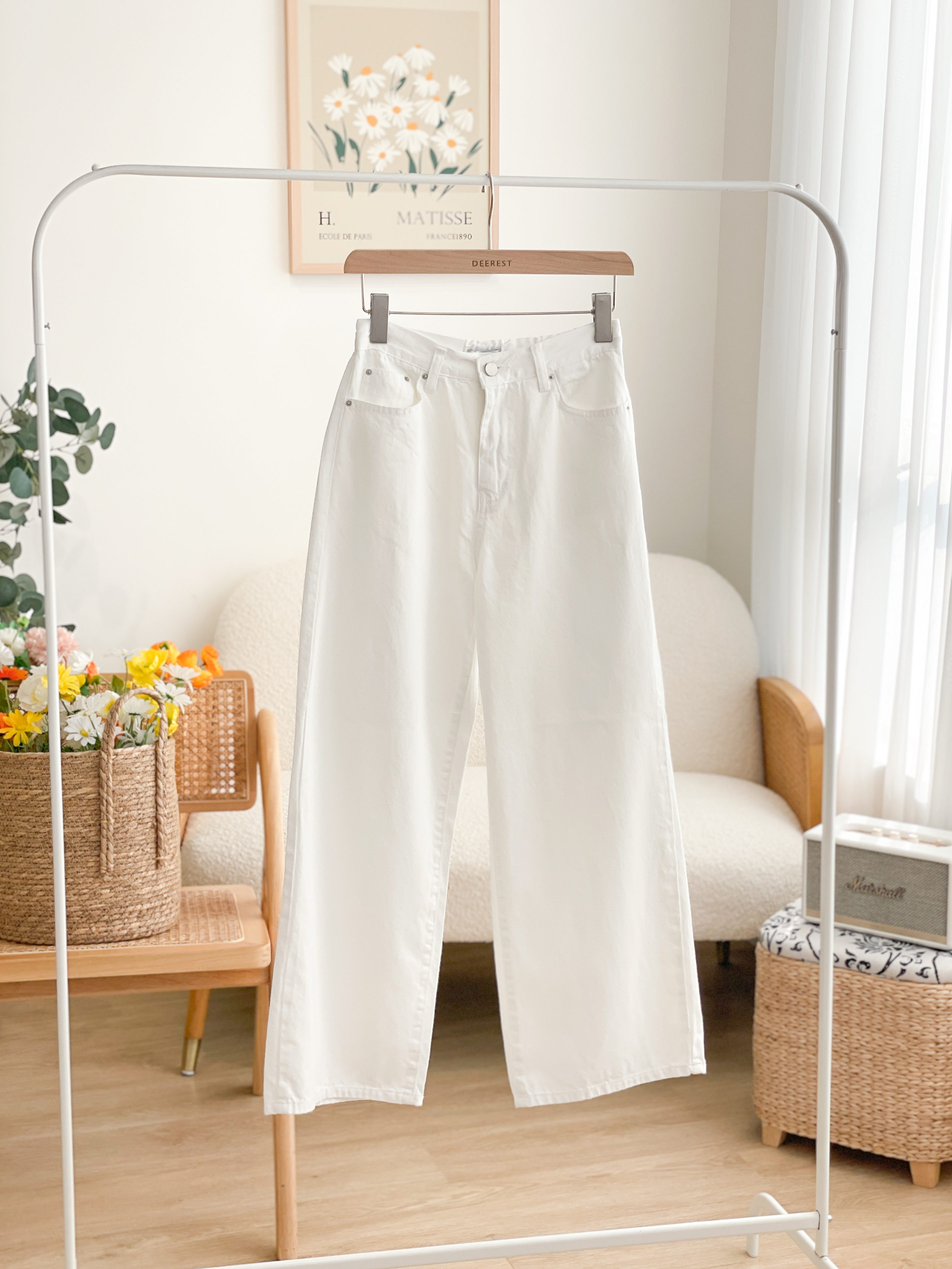 JEAN169 Ivory Flow Everyday Wide Pants