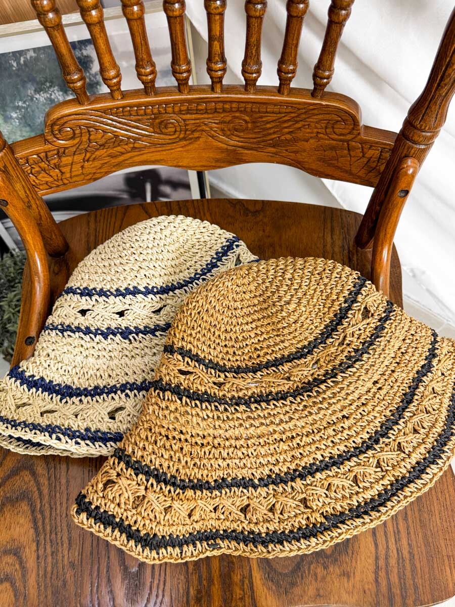 【5折起 Summer Sale】夏日渡假風草織帽【頭圍： 最大60cm ( 可調細）】【不設退換】【因SUMMER SALE訂單較多，需要7-10個工作天才安排出貨】