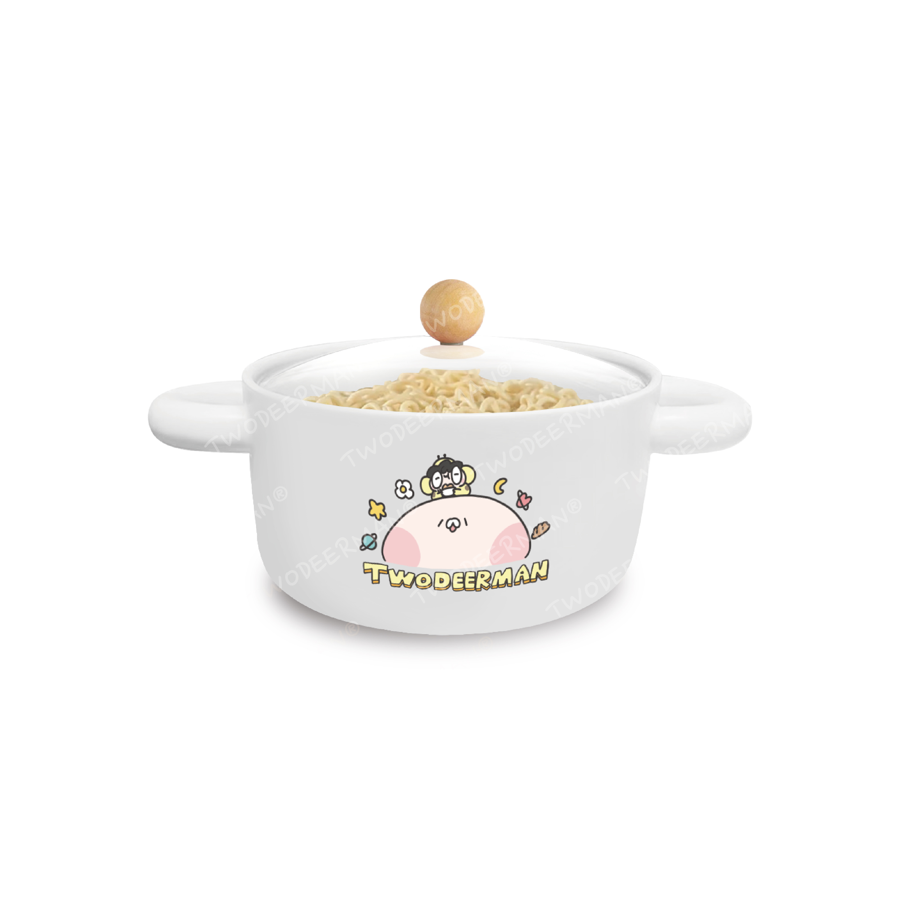 一發鹿魂陶瓷泡麵碗