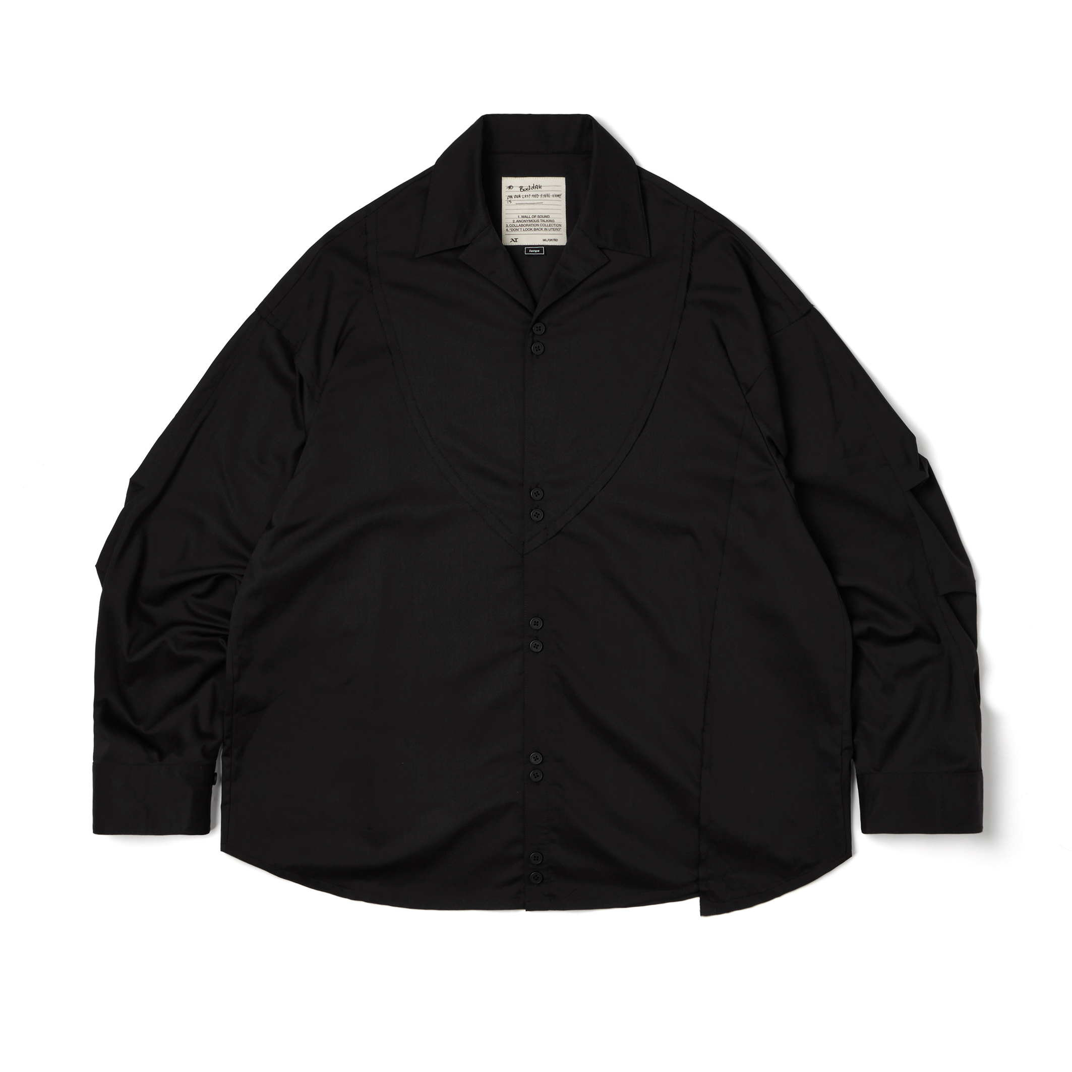 Wall of Sound -  WA07-“COBAIN” LS Pyjama Shirt - Black