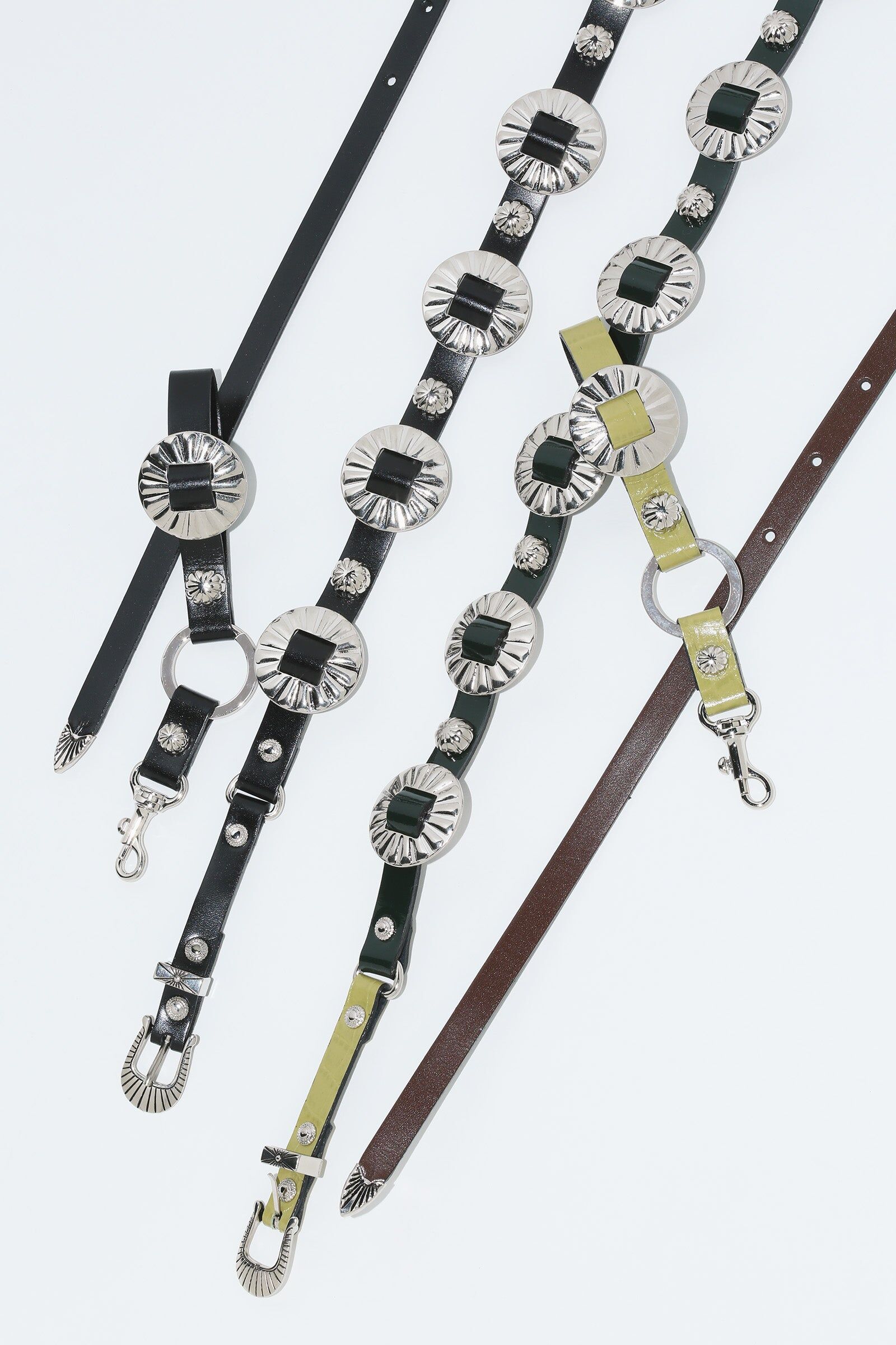 預購┃日本製 TOGA CONCHO NARROW BELT 皮革 金屬 窄腰帶