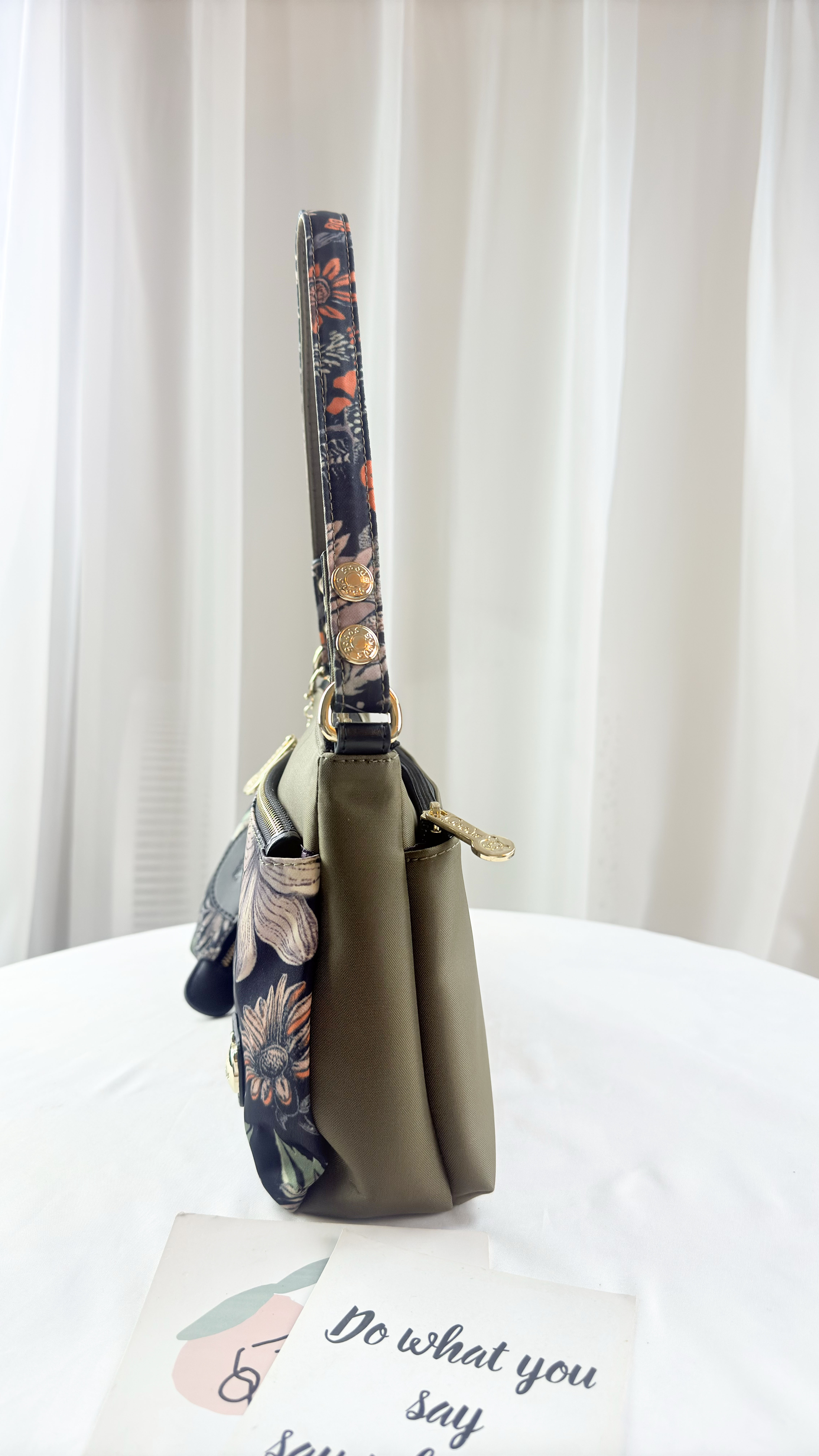 GOODS 綠花防潑水肩背包 / 側背包 #2563