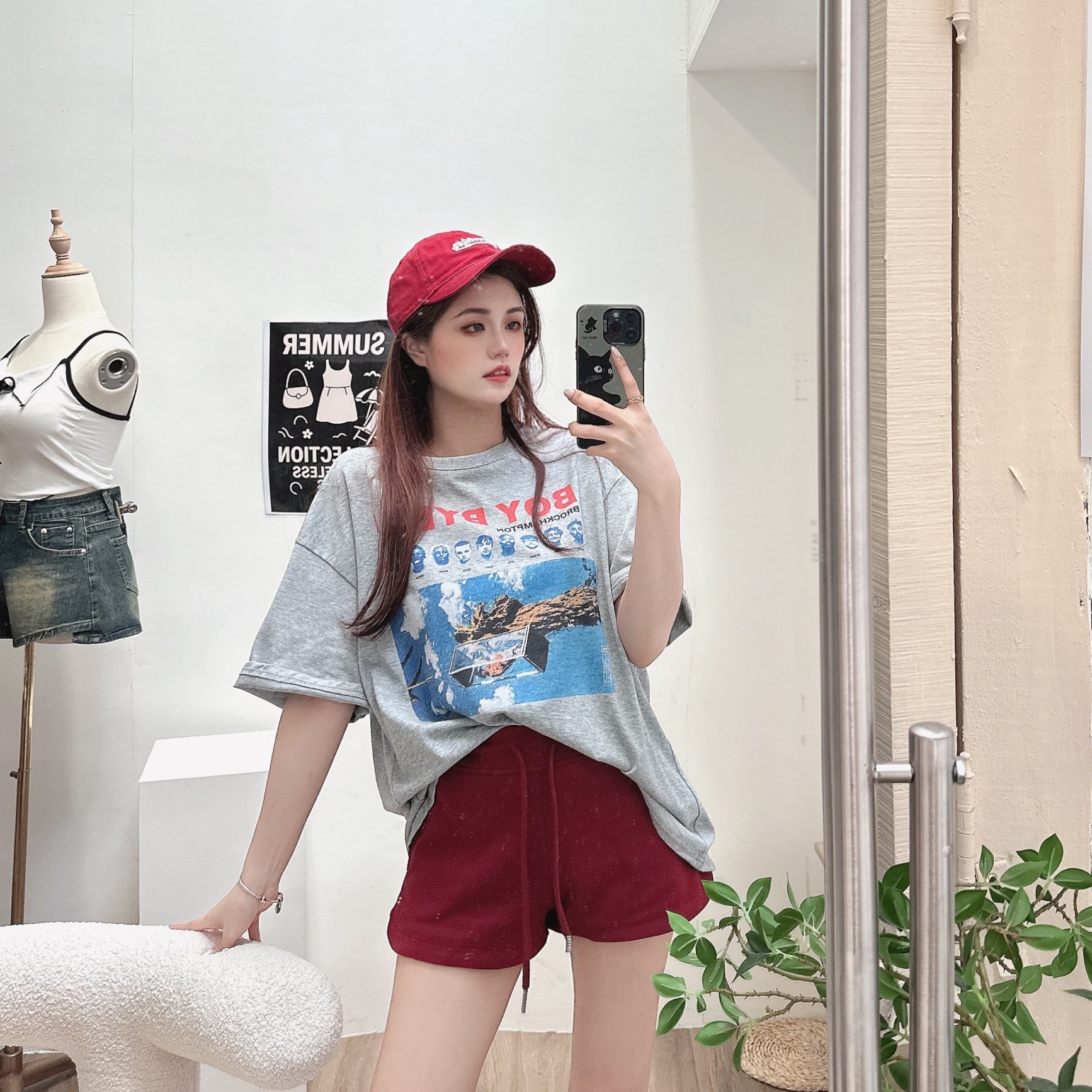 復古人像寬版圖TEE/三色